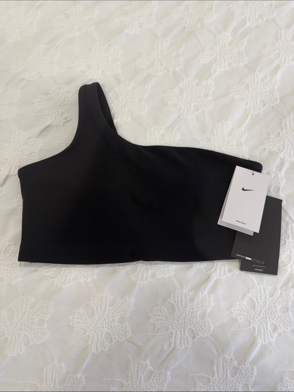 Nike Black One-Shoulder Sports Bra